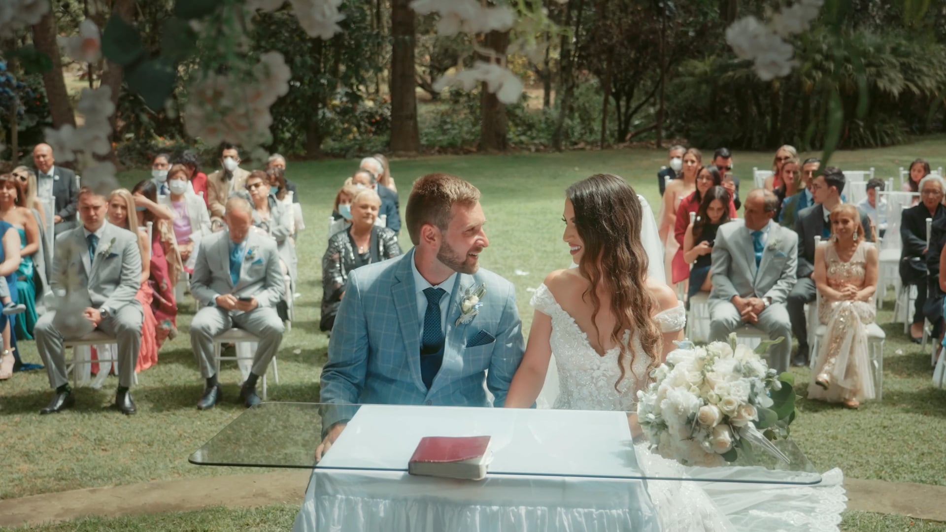 A moment from a LIB wedding video
